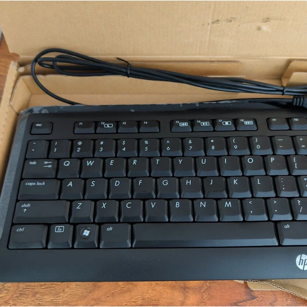 HP Business Slim Black Wired Keyboard Compatible W/Windows.  KU-1060. 643691-001